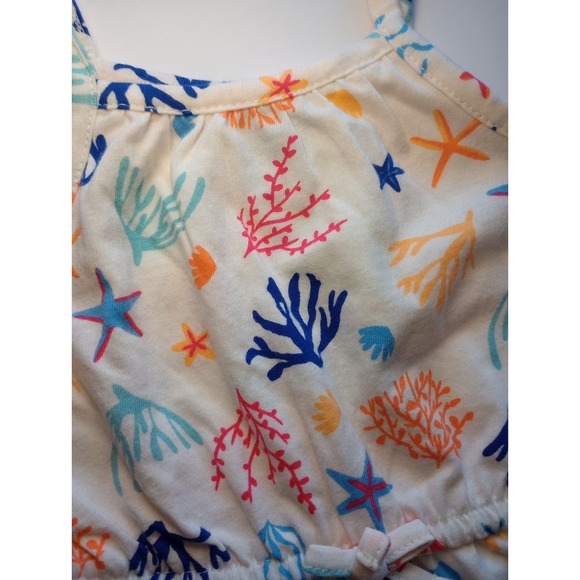 Old Navy- Sleeveless Romper for Baby-Coral Reef Print- Size 3-6 months - Picture 5 of 5